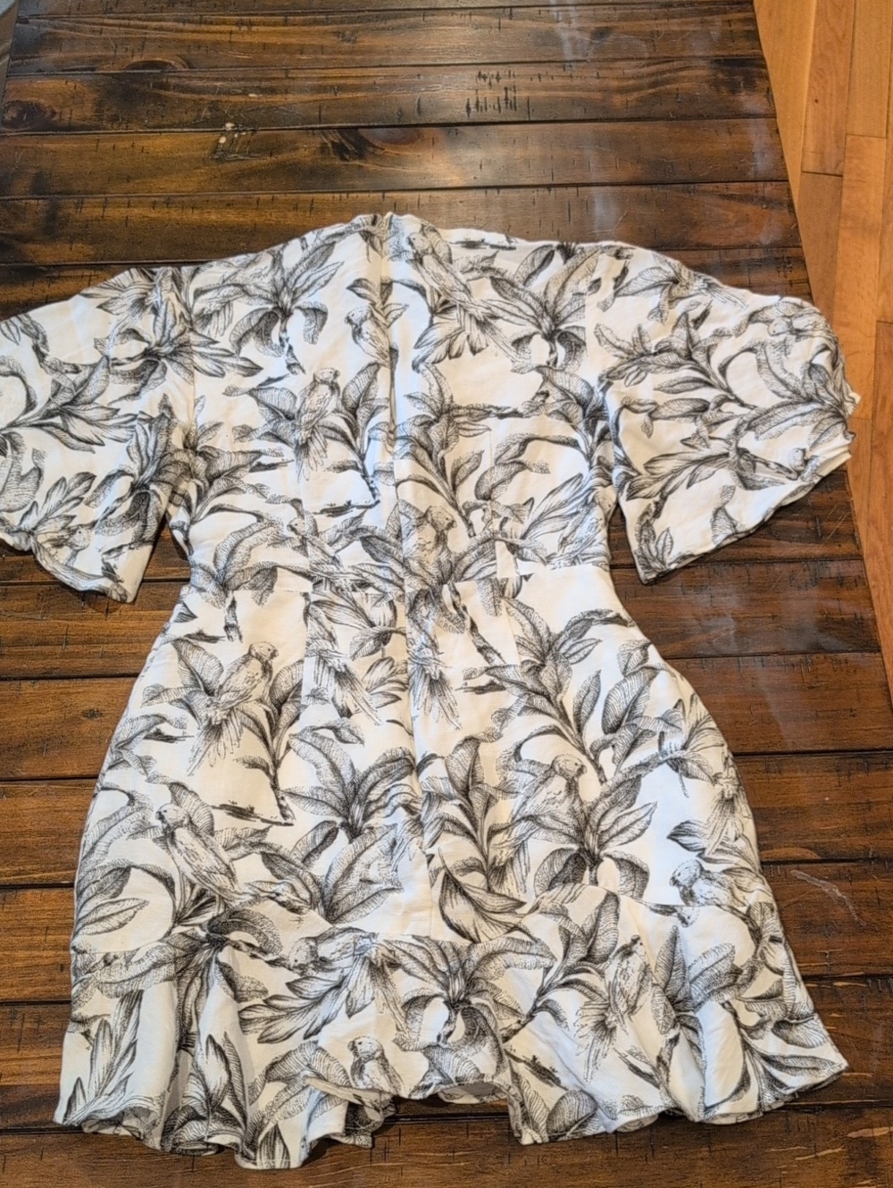 Significant Other Linen Sienna Tropical Bird Mini Dress - Picture 9 of 9